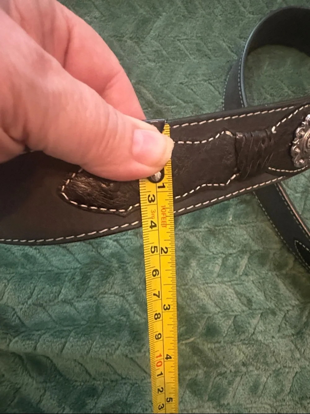 3D Genuine Leather Western Classics Belt Dark Brown 44
